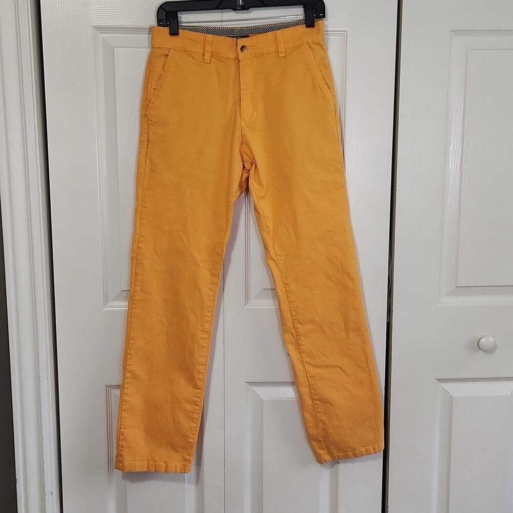 Milano Renato Masselli Womens Orange Straight Leg High Rise Pants Jeans Size 28 - Picture 1 of 11